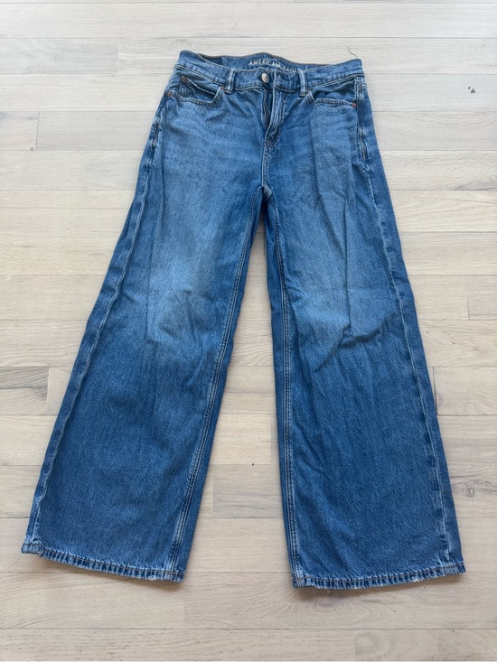 American Eagle Outfitters Denim - American Eagle Outfitters Medium Blue Wide-Leg Jeans for Women
